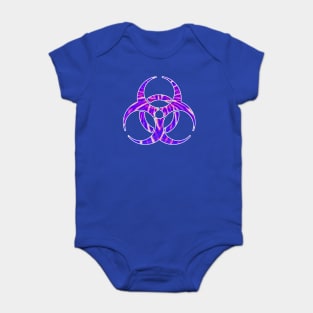 Neon Purple Biohazard Baby Bodysuit